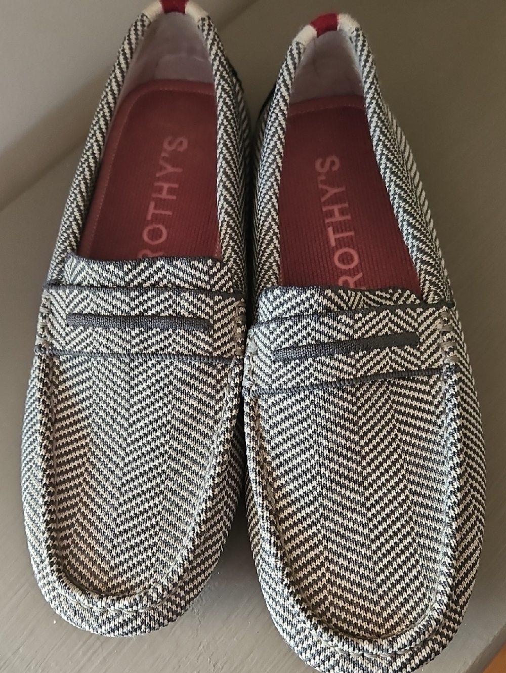 Rothy's Women's Iron Grey Herringbone Drivers Loafers (New $189) Sz 8
